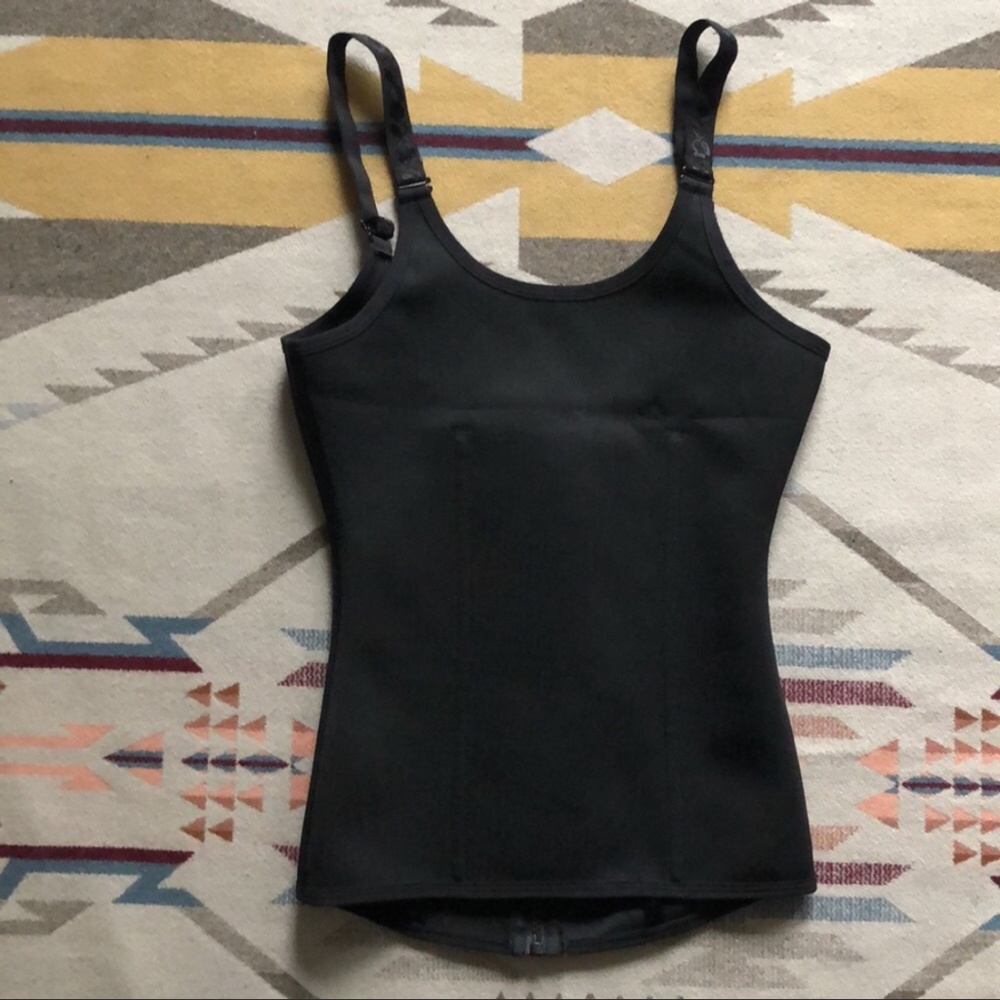 Black Small Corset with zipper + hook and eye closure Women’s size Small